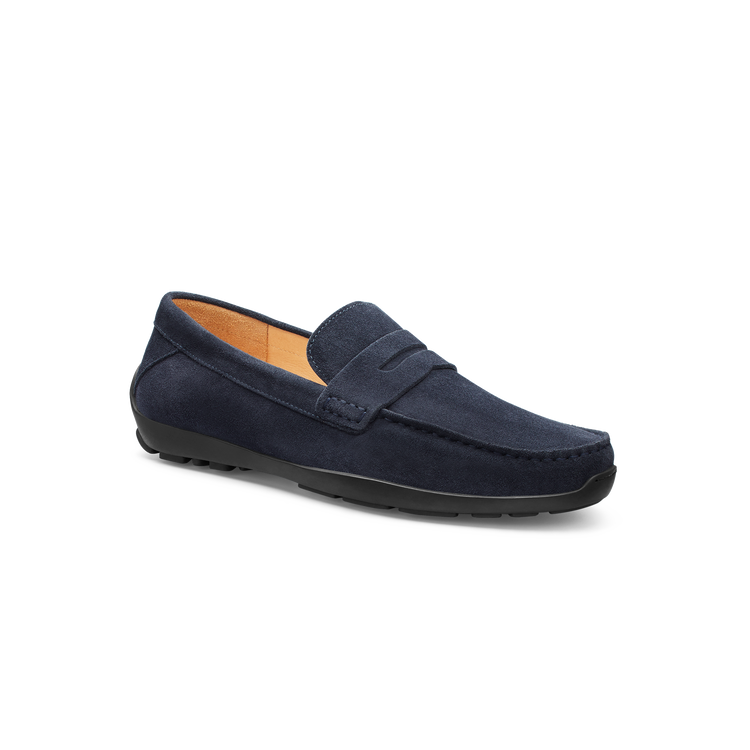Free Spirit | Men's Leather Drivers | Navy Suede