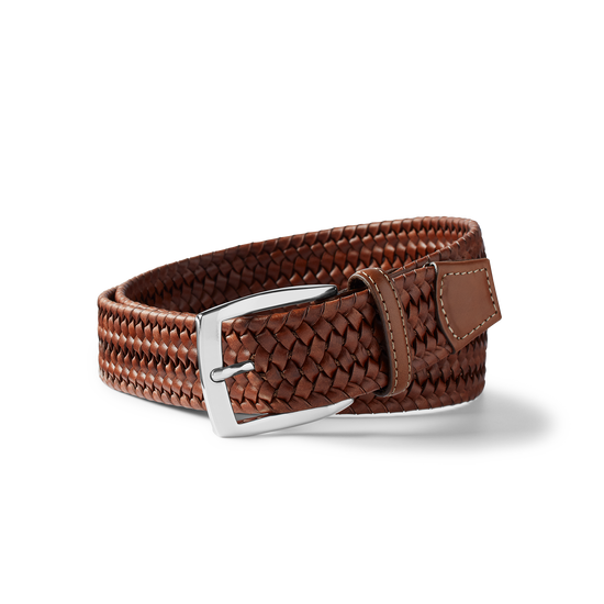 Matchpoint | Men's Italian Stretch Leather Belt | Whiskey Tan