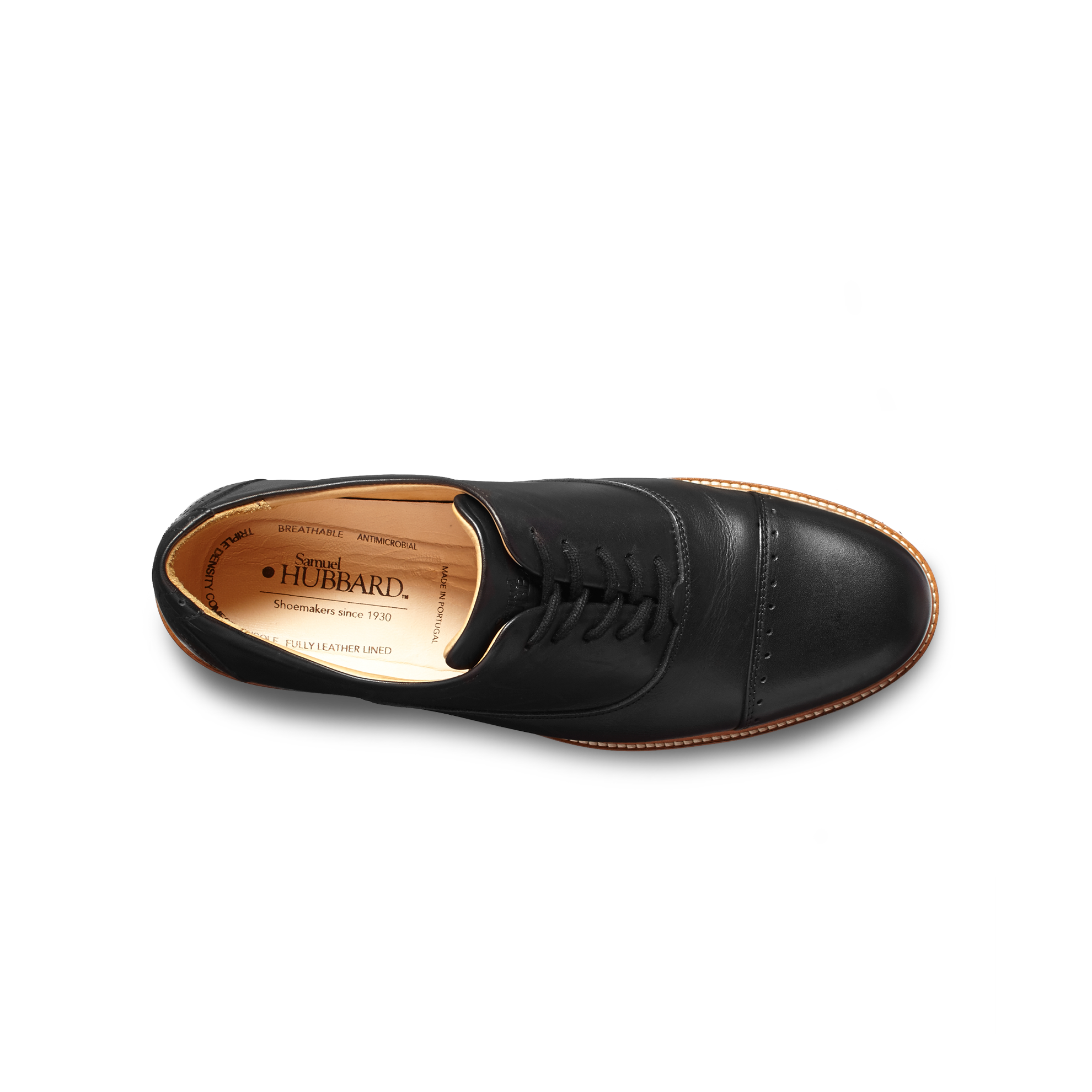 Men's Market Cap Oxford | Black Leather – Samuel Hubbard