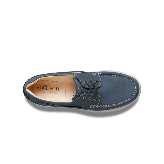 New Endeavor Leather Boat Shoe Driftwood Blue