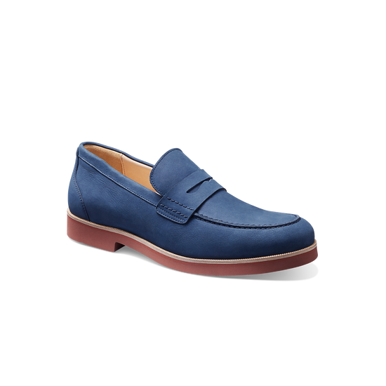 Tailored Traveler Classic Penny Loafer navy nubuck