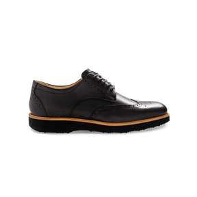 Tipping Point | Men's Brogue Wingtip Shoes | Black Leather